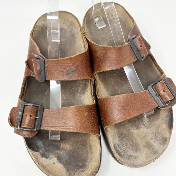 MEPHISTO Men’s Brown ZONDER Desert Buffalo Comfort Sandal Cork Footbed Size 12.5 - Picture 6 of 13